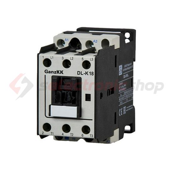 Kontaktor (mágnesk) 18.5kW/400VAC-3 3Z 230V50Hz csavaros 54A/AC-1/400V DIL-K18 Ganz KK - 630-0002-350-DL