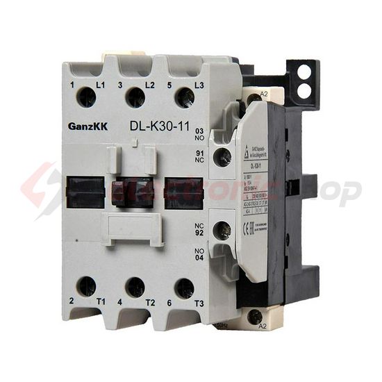 Kontaktor (mágnesk) 30kW/400VAC-3 3Z 230V50Hz 1z 1ny csavaros 75A/AC-1/400V DIL-K30X-11 Ganz KK - 200-4535-650-DL