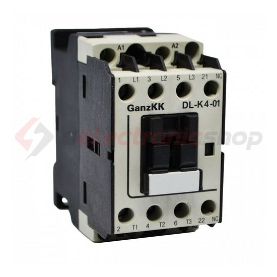 Kontaktor (mágnesk) 4kW/400VAC-3 3Z 230V50Hz 1ny csavaros 22A/AC-1/400V DIL-K4-01 Ganz KK - 110-0002-350-DL