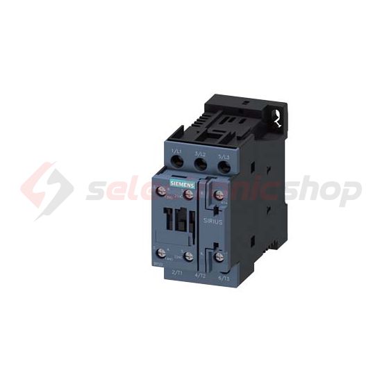 Kontaktor (mágnesk) 4kW/400VAC-3 3Z 24VDC 1z 1ny csavaros 40A/AC-1/400V SIRIUS SIEMENS - 3RT2023-1BB40
