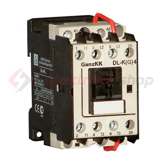Kontaktor (mágnesk) 4kW/400VAC-3 3Z 24VDC csavaros 22A/AC-1/400V DIL-K(G)4 Ganz KK - 150-0001-210-DL