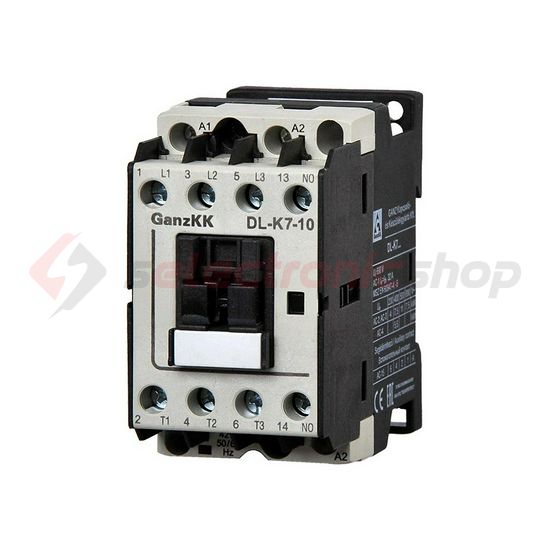 Kontaktor (mágnesk) 7.5kW/400VAC-3 3Z 400V50Hz 1z csavaros 32A/AC-1/400V DIL-K7-10 Ganz KK - 300-0002-450-DL