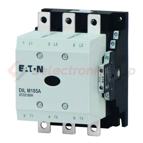 Kontaktor (mágnesk) 90kW/400VAC-3 3-Z 190-240VAC 2-z 2-ny sínes 337A/AC-1/400V DILM185A/22 EATON - 139537