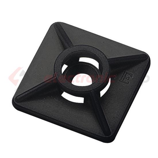 Kötegelő talp öntapadós+csavarozható 4oldalt fűzhető  CBH 19/19 BLACK Weidmüller - 1697950000