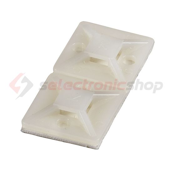 Kötegelő talp öntapadós és csavarozható 19x19x3,6 mm natúr négy oldalt fűzhető Haupa - 262160