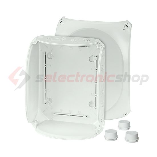 Kötődoboz falonkívüli 205mmx 255mmx 112mm szürke műanyag IP66 12 DK 2500 GZ Hensel - 62000161