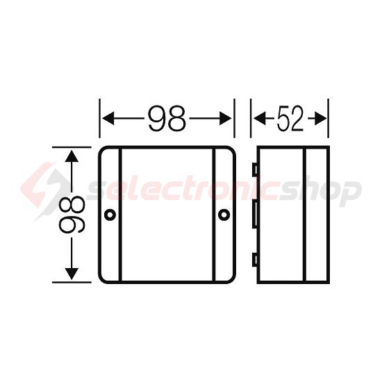 Kötődoboz falonkívüli 98mmx 98mmx 55mm szürke műanyag IP55 11 DE 9340 Hensel - 62000267