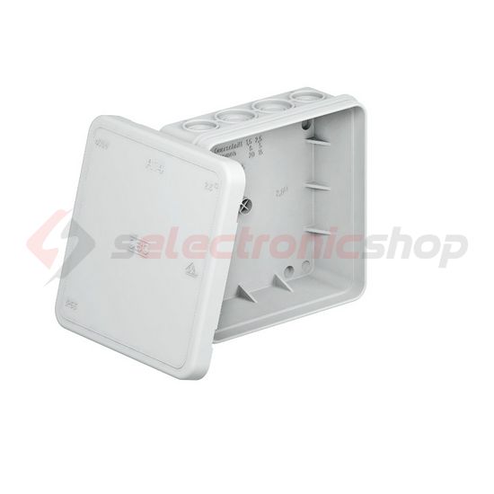 Kötődoboz falonkívüli műanyag 100mm x 100mm 40mm szürke IP55 A 14 OBO-BETTERMANN - 2000378