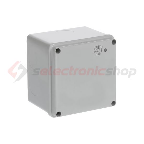 Kötődoboz falonkívüli műanyag 100mm x 100mm 80mm szürke teli fedél-fedél IP55 System Pro E ABB - M008510000