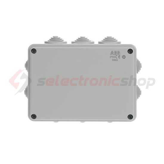 Kötődoboz falonkívüli műanyag 153mm x 110mm 66mm szürke teli fedél-fedél IP55 System Pro E ABB - M008220000