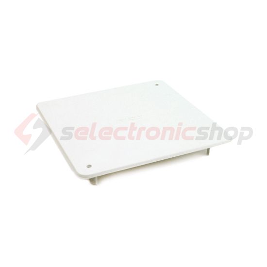 Kötődoboz fedél (MÜDK) négyzetes csavaros fehér műanyag 150mm x 150mm AK/RD 150 Dietzel - 000737