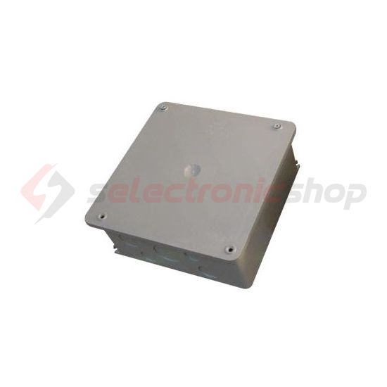 Kötődoboz zárt 150mmx 150mmx szürke műanyag IP44 kábel/cső Müdn BUDVILL - T 301 53