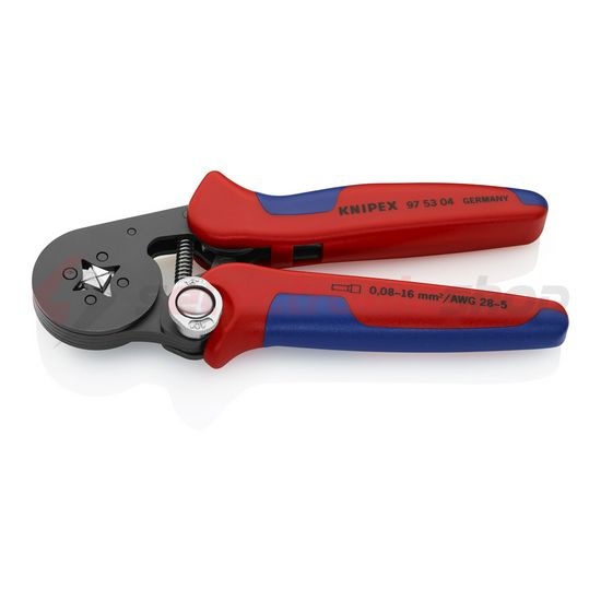 Krimp fogó önbeálló 0.08-10mm2 négyszögletes préselés-présforma mechanikus KNIPEX - 975304