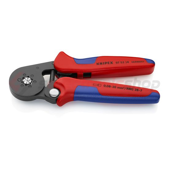 Krimp fogó önbeálló oldalsó bevezetéssel 0.08-16mm2 hatszögű-présforma mechanikus KNIPEX - 975314