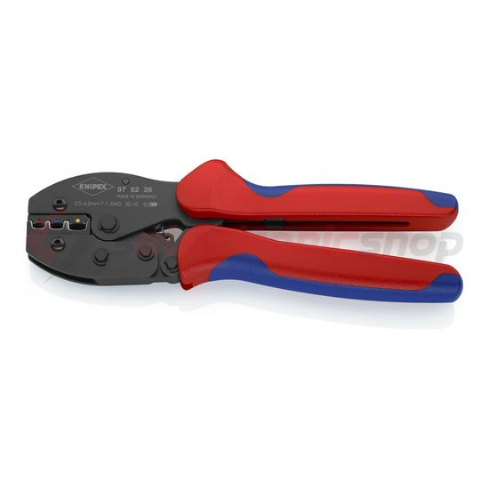 Krimp fogó szigetelt saruhoz 0.50-6mm2 ovális-présforma mechanikus PreciForce KNIPEX - 975236