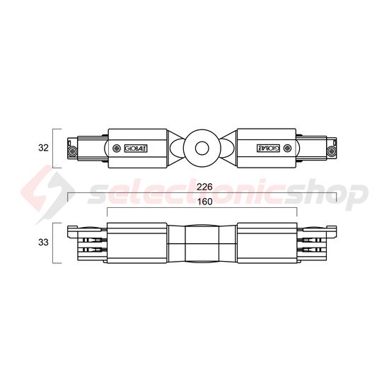 L-kanyarelem 3F világítási sínhez 16A 60°-300°-állítható 230-400V 3F falonkívüli XTS 24-3 LIVAL - 19170243