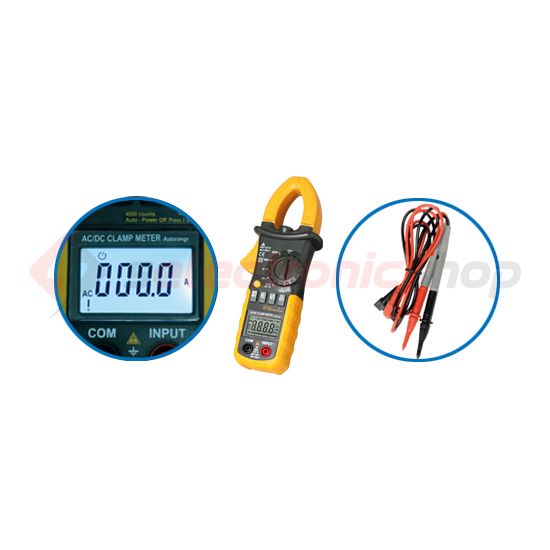 Lakatfogó V-A-Ohm-µF-Hz LCD digitális 0,01-400A-max./DC 0,01-400A-max./AC 2101 SMA - SMA2101