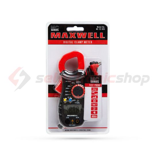 Lakatfogó V-A-Ohm LCD digitális 0,001-4A-max./AC 25mm-nyílás MC Maxwell - 25605