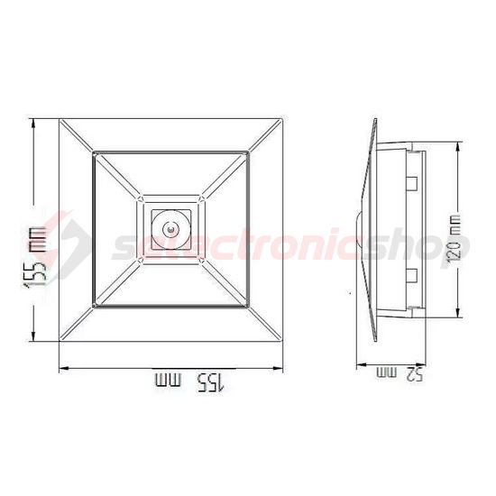 LED biztonsági világítás készenléti folyosó 3W 220-240V AC CL-313 C/F SLAVE/CON/MB ASM-Security - 300016