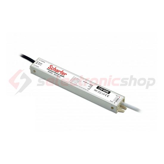 LED előtét állandó áramú 60W 12V 5000mA fém tokozás-ház IP67 Scharfer - SCH-60-12