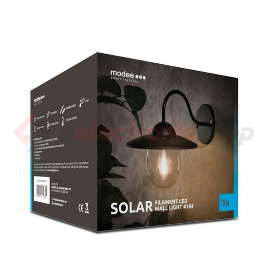 LED fali lámpatest szolár 0,6Ah/AA/Ni-Mh-akkus falonkívüli 1x 1.5lm 6000K IP44 60000h Modee - ML-WS104