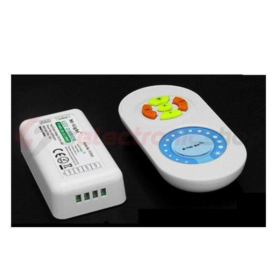 LED fényerőszabályzó LED-szalaghoz +távirányító 12/24VDC betét komplett házban IR 120VA Clearled - CL90007