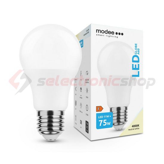 LED lámpa A60 körte A 11W- 75W E27 1055lm 840 220-240V AC 25000h 180° 4000K Modee - ML-G4000K11WE27
