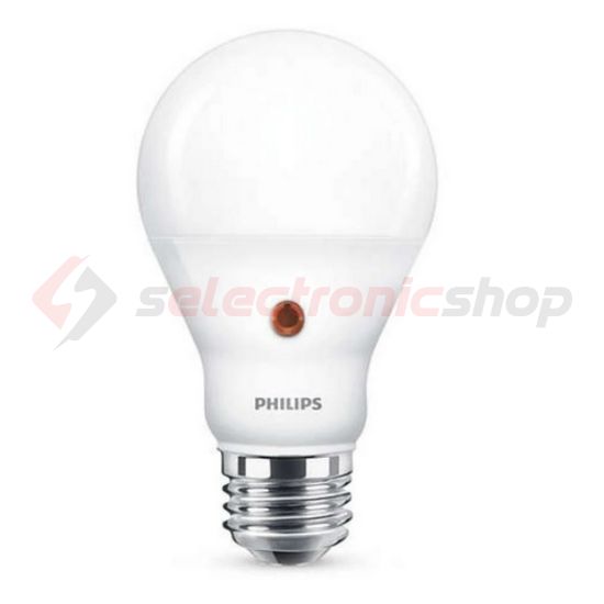 LED lámpa A60 körte A 6,5W- 60W E27 806lm 840 220-240V AC 25000h 250° LED DuskToDawn Philips - 929001383701