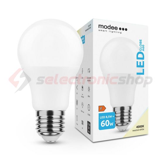 LED lámpa A60 körte A 8,5W- 60W E27 806lm 840 220-240V AC 25000h 270° 4000K Modee - ML-G4000K8,5WE27