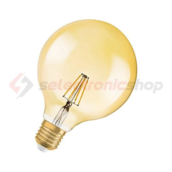 LED lámpa G124 gömb 4W- 35W E27 410lm 2500 220-240V AC 15000h 300° 2500K 1906LEDGLOBE LEDVANCE - 4099854091179