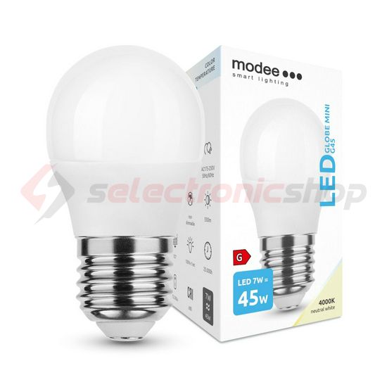 LED lámpa kisgömb P47 7W- 45W E27 700lm 840 220-240V AC 25000h 180° 4000K Modee - ML-G454000K7WE27