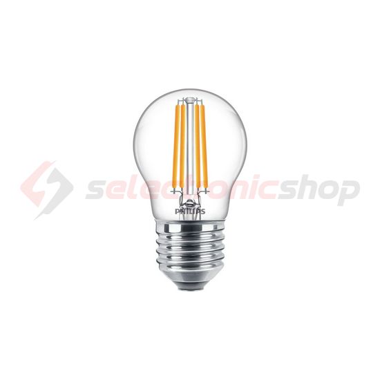 LED lámpa P45 kisgömb filament 6,5W- 60W E27 806lm 827 220-240V AC CorePro LEDLuster Philips - 929002029092