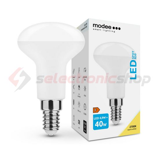 LED lámpa R50 tükrös 4,9W- 40W E14 470lm 827 220-240V AC 25000h 110° 2700K A-series Modee - ML-R502700K4,9WE14A