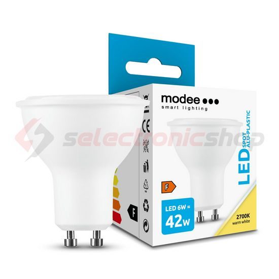 LED lámpa spot alu-műa tükrös PAR16 6W- 42W GU10 550lm 827 220-240V AC 25000h 110° 2700K Modee - ML-GU10P2700K6W