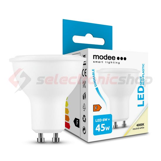 LED lámpa spot alu-műa tükrös PAR16 6W- 45W GU10 550lm 840 DIM 220-240V AC 25000h 110° Modee - ML-GU10P4000K6WDN