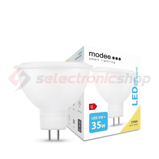 LED lámpa spot tükrös MR16 5W- 35W GU5.3 400lm 827 25000h 100° 2700K Modee - ML-MR162700K5W