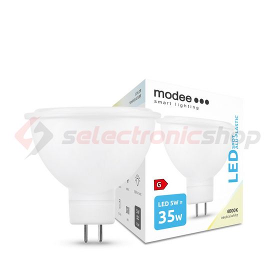 LED lámpa spot tükrös MR16 5W- 35W GU5.3 450lm 840 12V AC/DC 25000h 100° 4000K Modee - ML-MR164000K5WN
