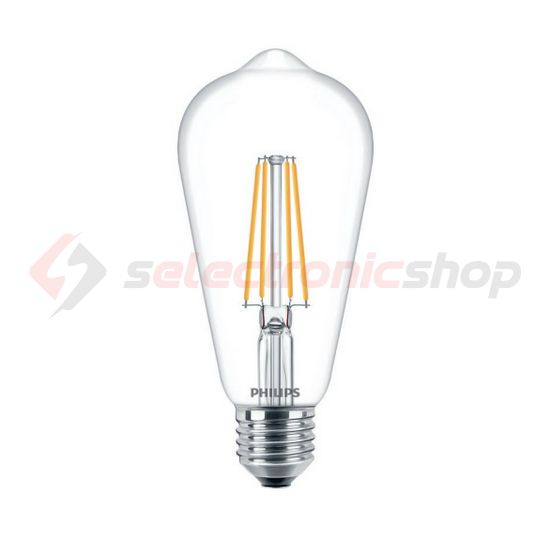 LED lámpa ST64 5,5W- 40W E27 470lm 827 220-240V AC 15000h 2700K Classic LEDbulb Philips - 929001895402