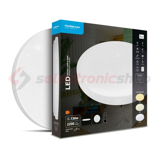 LED mennyezeti lámpatest távirányítóval 3CCT DIM falonkívüli 1x 22W 175-265V AC A-B204 Modee - ML-CLA3CCT22W-B204S