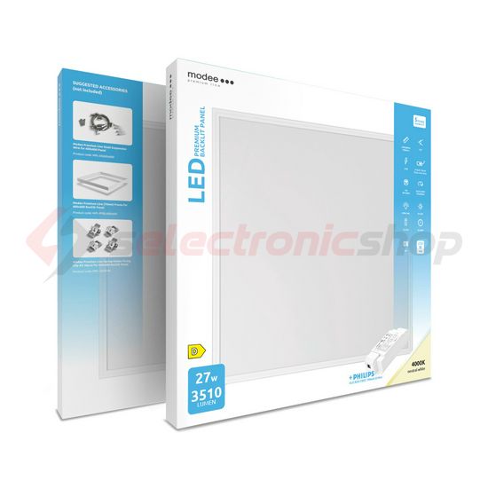 LED panel BackLit falonkívüli 1x 27W 220-240V AC 3510lm 4000K IP44 50000h Modee - MPL-BP5954000K27W130