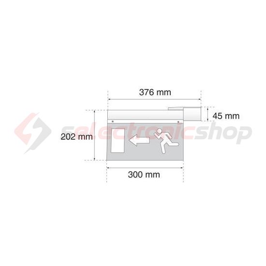 LED vészvilágító állandó/készenléti