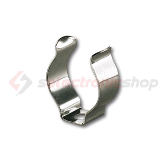 Lengőtartó omega bilincs T5 fénycsőhöz króm acél 16.1mm-átmérő 7.9mm 16.1mm x 19.6mm x BJB - 26.642-106.03