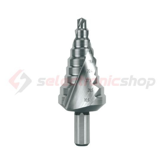 Lépcsősfúró HSS PG7-PG21 6mm-min. átmérő 30.5mm-max. átmérő mm-skála RUKO - 101098