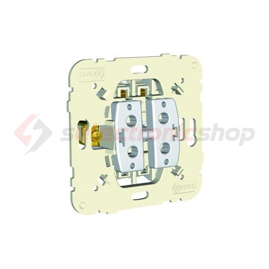 Logus90 105 2x1P csillárkapcsoló betét adapterrel süllyesztett rugós 2- billentyű/gomb Elko EP - 21061