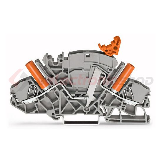 Mérő-bontó sorkapocs 30A 500V rugószorításos/ rugószorításos szürke 0.5-10mm2/sokerű WAGO - 2007-8821