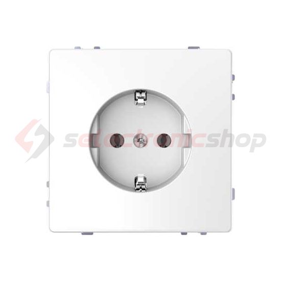 MERTEN 2P+F csatlakozóaljzat, rugós, 16A, System-D, lótuszfehér - MTN2301-6035