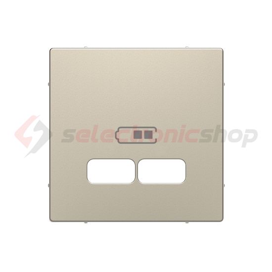 MERTEN Fedlap, USB töltőkhöz, System-D, szahara - MTN4367-6033