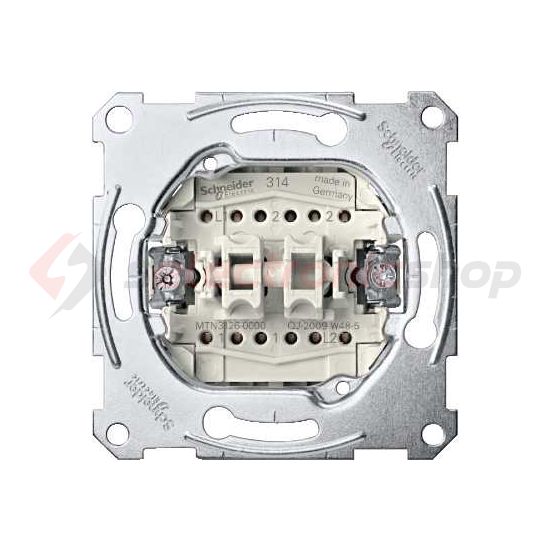 MERTEN Kettős váltókapcsoló, rugós, 10AX (106+6) - MTN3126-0000