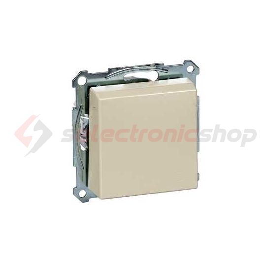 Merten-SM 162 dugalj földelt csapófedéllel gyerekzárral krém IP20 süllyesztett rugós Schneider - MTN2310-0344