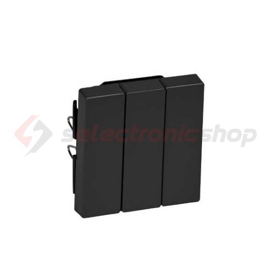 Merten-SM billentyű 101/3 hármas kapcs/nyg.-hoz antracit üres-jel IP20 műanyag matt Schneider - MTN311914